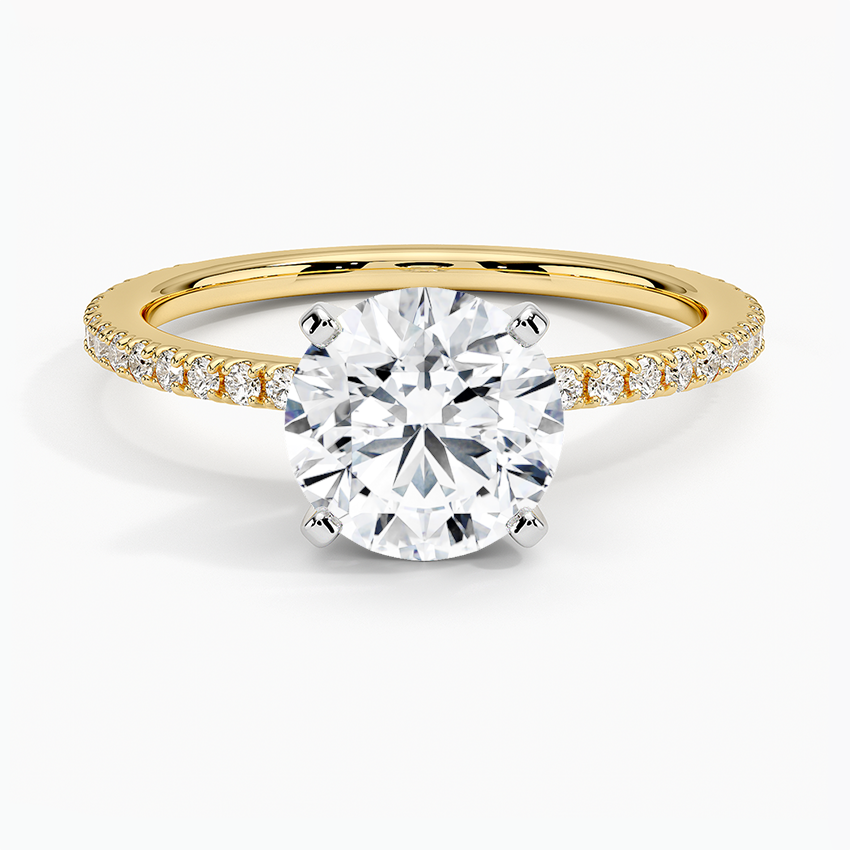 ecomposer-metal type-yellow-gold-18K,ecomposer-ring setting-pave