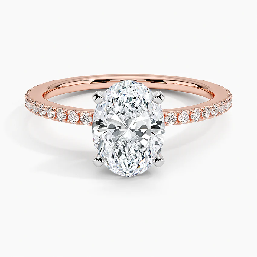ecomposer-metal type-rose-gold-18K,ecomposer-ring setting-pave