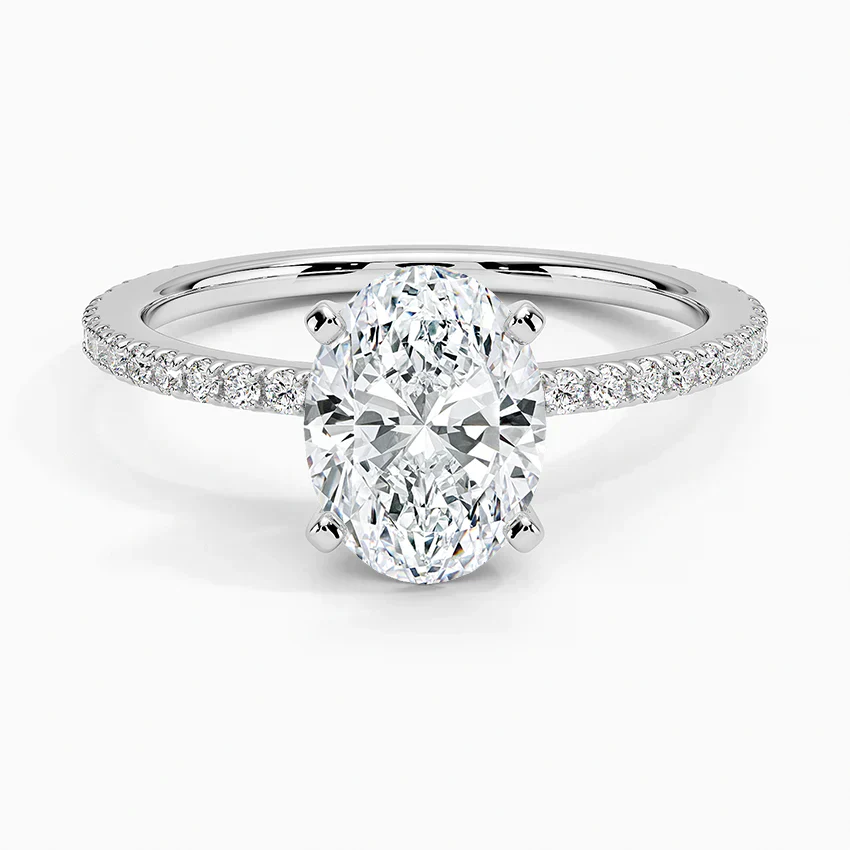 ecomposer-view with diamond shape-oval,ecomposer-size-1.5-ct,ecomposer-metal type-white-gold-18k
