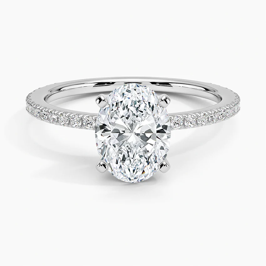 ecomposer-metal type-white-gold-18K,ecomposer-ring setting-pave
