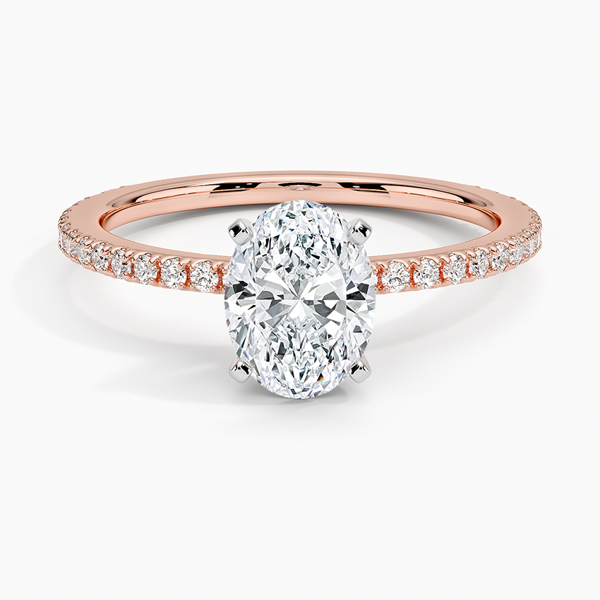 ecomposer-view with diamond shape-oval,ecomposer-size-1-ct,ecomposer-metal type-rose-gold-18k