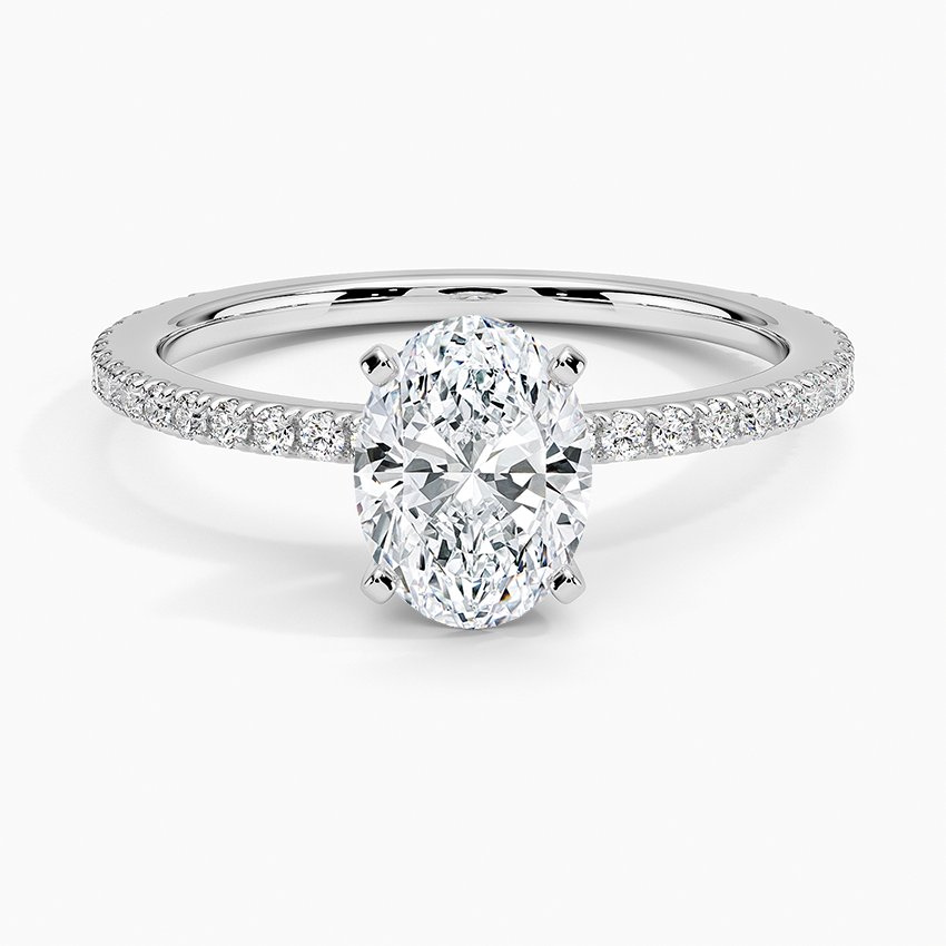 ecomposer-view with diamond shape-oval,ecomposer-size-1-ct,ecomposer-metal type-white-gold-18k