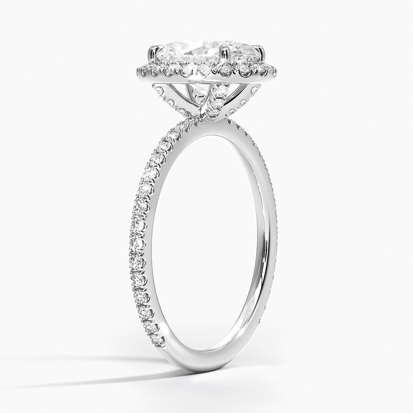 ecomposer-metal type-white-gold-18K,ecomposer-ring setting-halo-pave