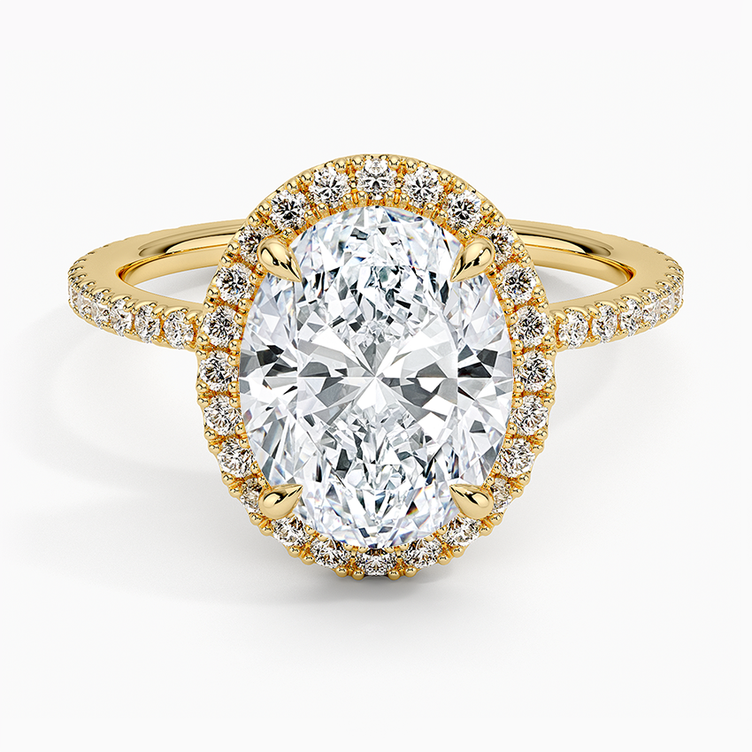 ecomposer-metal type-yellow-gold-18K,ecomposer-ring setting-halo-pave