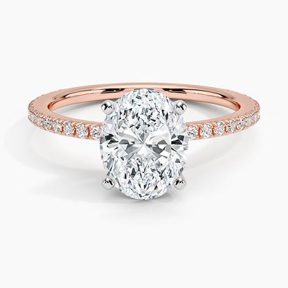 ecomposer-view with diamond shape-oval,ecomposer-size-2-ct,ecomposer-metal type-rose-gold-18k