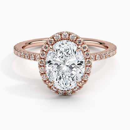 ecomposer-view with diamond shape-oval,ecomposer-size-2-ct,ecomposer-metal type-rose-gold-18k