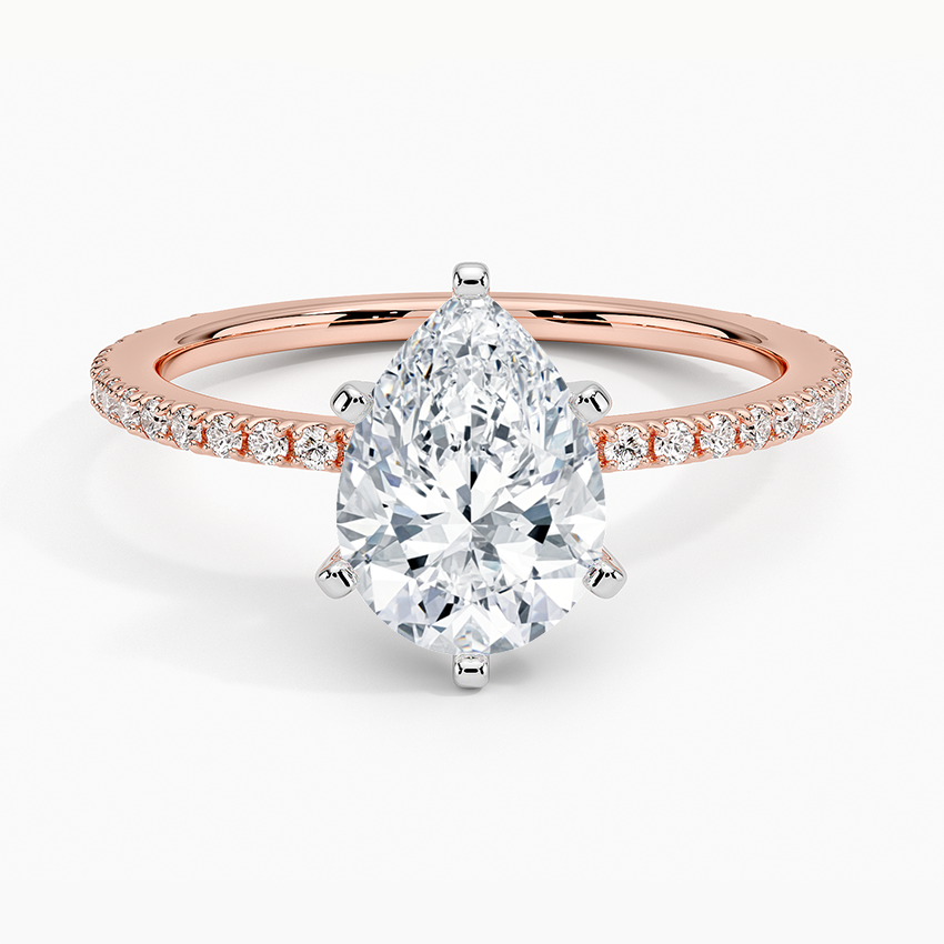 ecomposer-view with diamond shape-pear,ecomposer-size-1.5-ct,ecomposer-metal type-rose-gold-18k