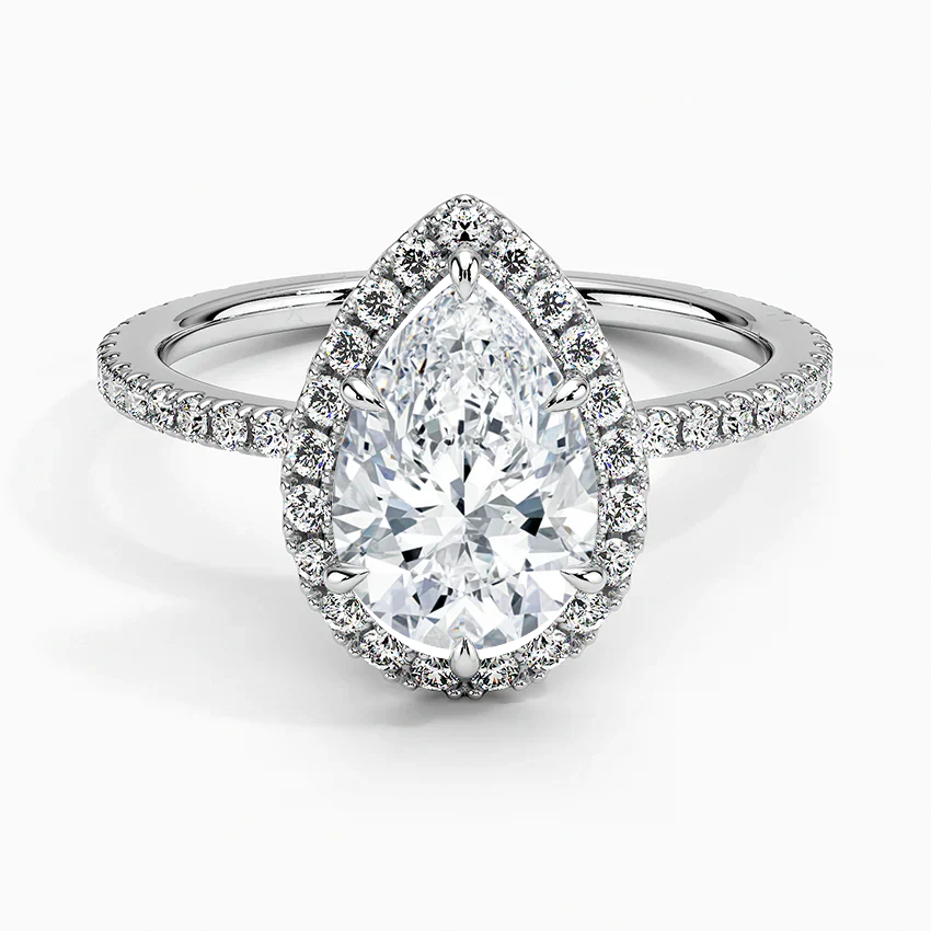 ecomposer-view with diamond shape-pear,ecomposer-size-1.5-ct,ecomposer-metal type-white-gold-18k