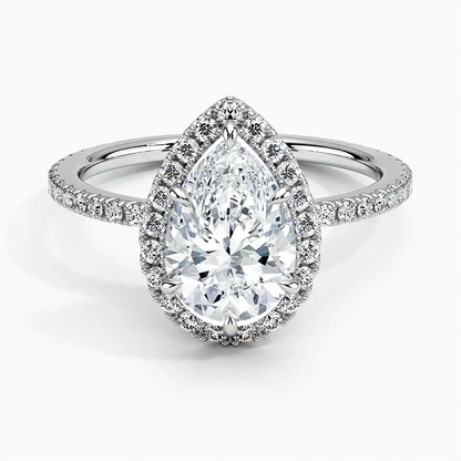 ecomposer-view with diamond shape-pear,ecomposer-size-1.5-ct,ecomposer-metal type-white-gold-18k