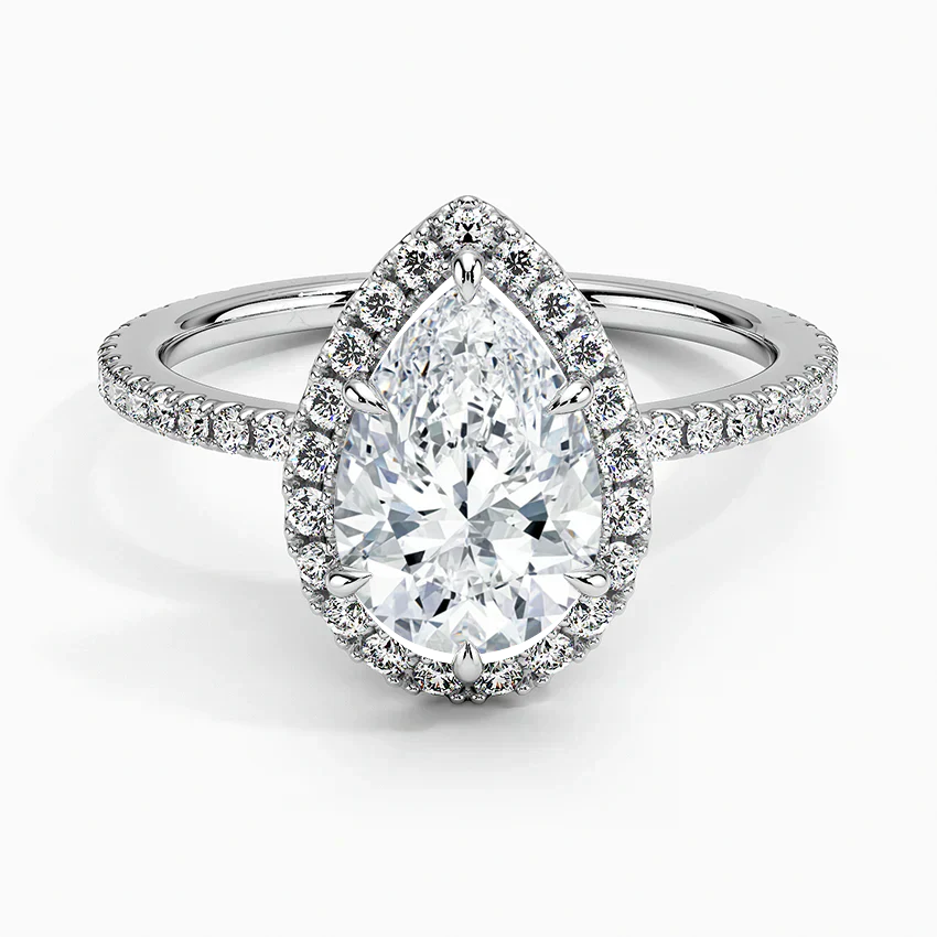 ecomposer-view with diamond shape-pear,ecomposer-size-1.5-ct,ecomposer-metal type-white-gold-18k