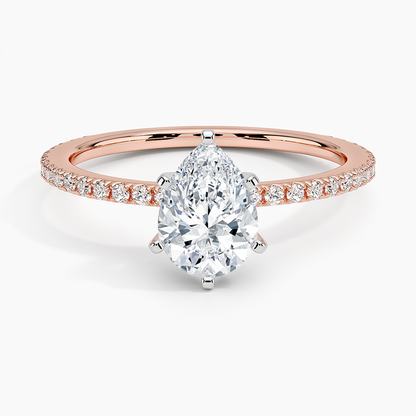 ecomposer-metal type-rose-gold-18K,ecomposer-ring setting-pave