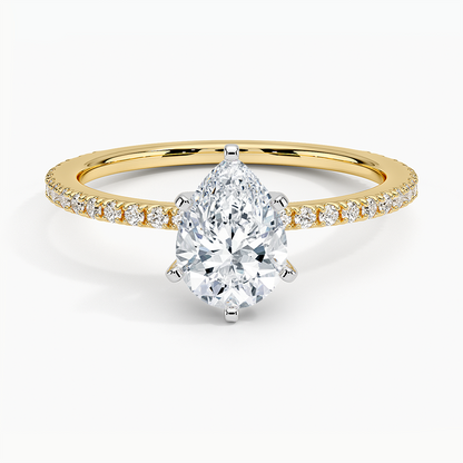 ecomposer-view with diamond shape-pear,ecomposer-size-1-ct,ecomposer-metal type-yellow-gold-18k