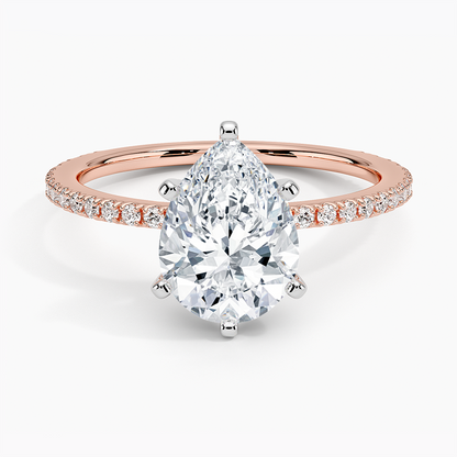 ecomposer-view with diamond shape-pear,ecomposer-size-2-ct,ecomposer-metal type-rose-gold-18k