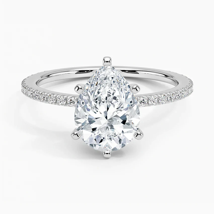 ecomposer-metal type-white-gold-18K,ecomposer-ring setting-pave