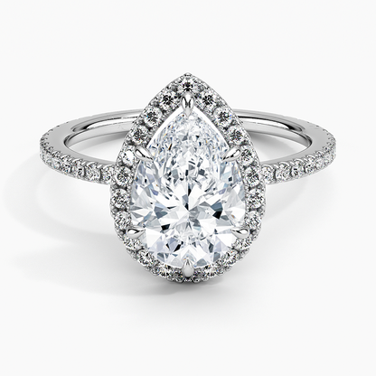 ecomposer-view with diamond shape-pear,ecomposer-size-2-ct,ecomposer-metal type-white-gold-18k