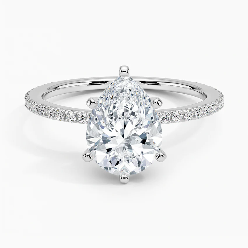 ecomposer-metal type-white-gold-18K,ecomposer-ring setting-pave