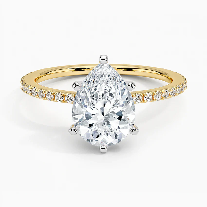 ecomposer-metal type-yellow-gold-18K,ecomposer-ring setting-pave