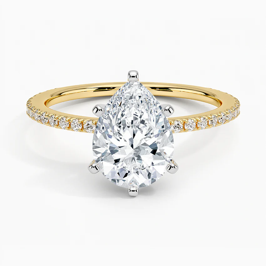 ecomposer-metal type-yellow-gold-18K,ecomposer-ring setting-pave