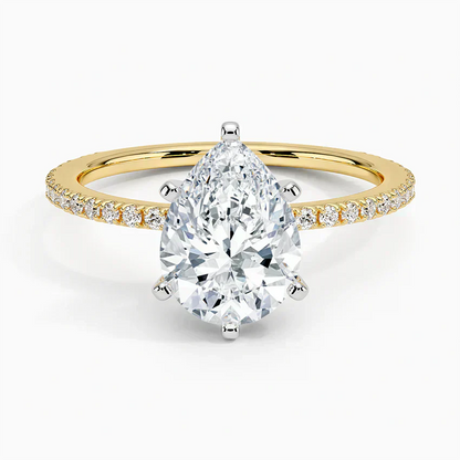 ecomposer-view with diamond shape-pear,ecomposer-size-2-ct,ecomposer-metal type-yellow-gold-18k