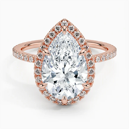 ecomposer-view with diamond shape-pear,ecomposer-size-3-ct,ecomposer-metal type-rose-gold-18k