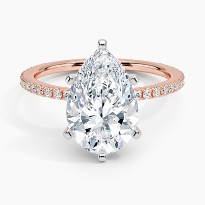 ecomposer-view with diamond shape-pear,ecomposer-size-3-ct,ecomposer-metal type-rose-gold-18k