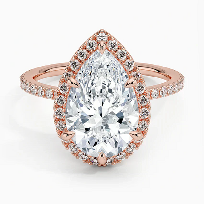 ecomposer-view with diamond shape-pear,ecomposer-size-3-ct,ecomposer-metal type-rose-gold-18k