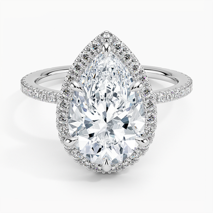 ecomposer-view with diamond shape-pear,ecomposer-size-3-ct,ecomposer-metal type-white-gold-18k