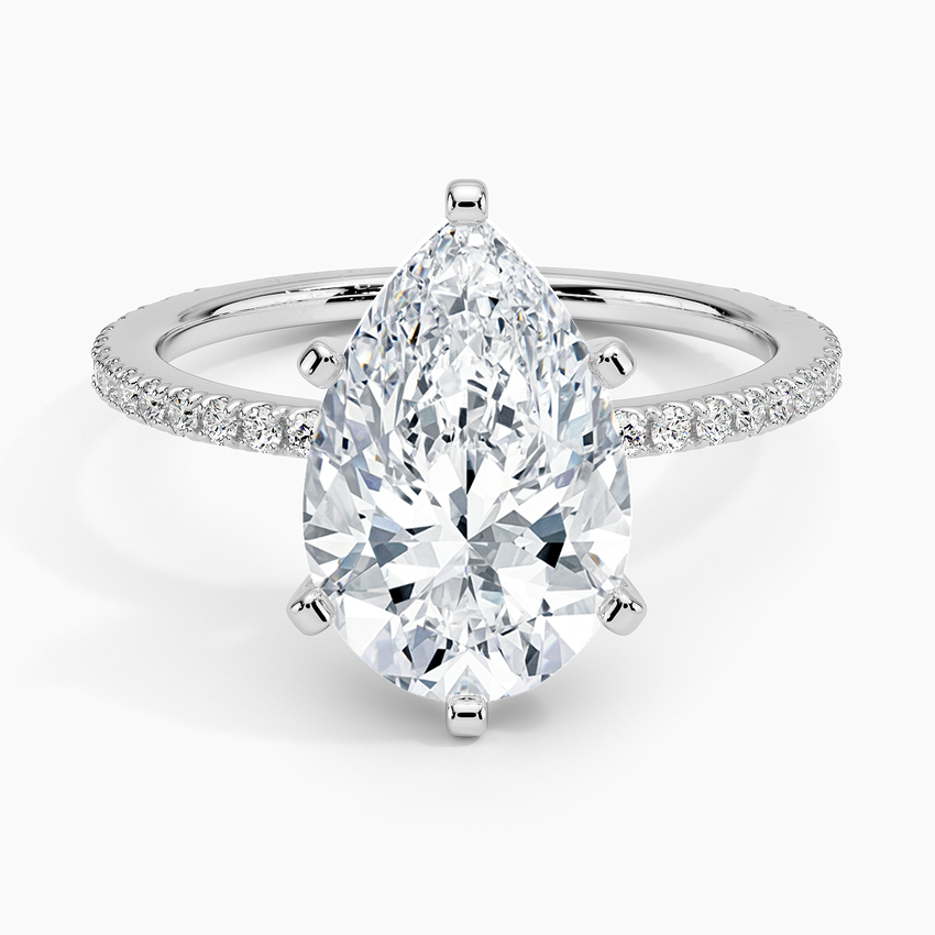 ecomposer-view with diamond shape-pear,ecomposer-size-3-ct,ecomposer-metal type-white-gold-18k
