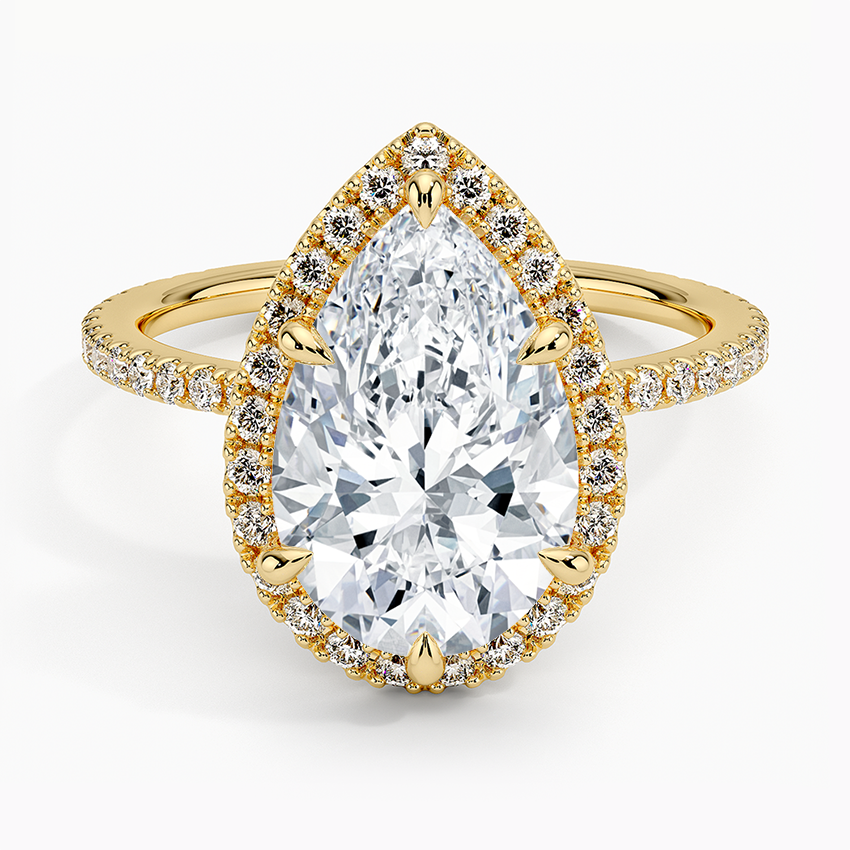 ecomposer-view with diamond shape-pear,ecomposer-size-3-ct,ecomposer-metal type-yellow-gold-18k