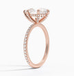 ecomposer-view with diamond shape-pear, ecomposer-metal type-rose-gold-18k