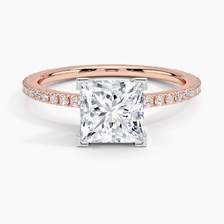 ecomposer-view with diamond shape-princess,ecomposer-size-1.5-ct,ecomposer-metal type-rose-gold-18k