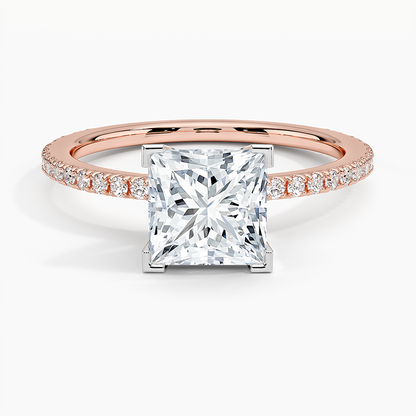 ecomposer-view with diamond shape-princess,ecomposer-size-1.5-ct,ecomposer-metal type-rose-gold-18k