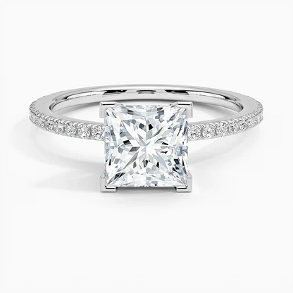 ecomposer-view with diamond shape-princess,ecomposer-size-1.5-ct,ecomposer-metal type-white-gold-18k