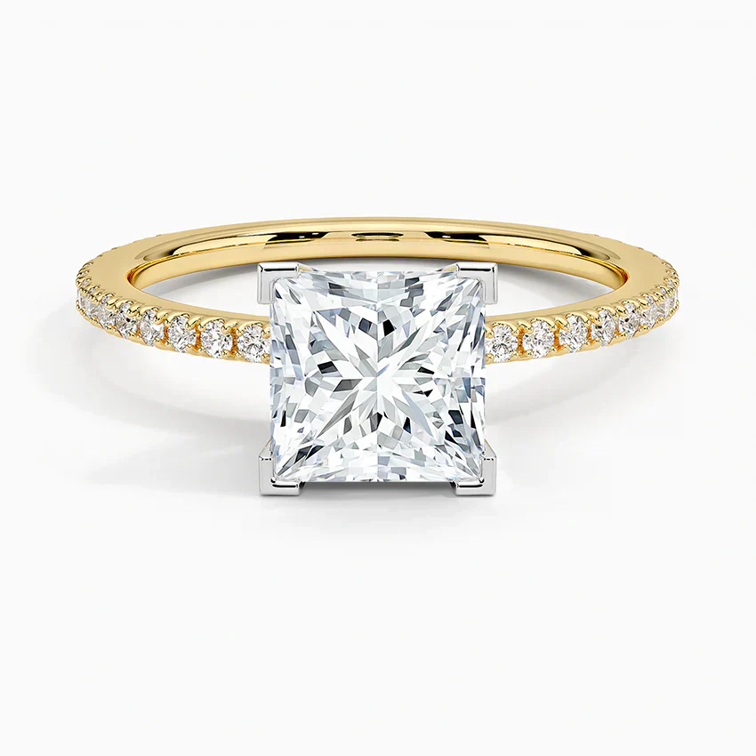 ecomposer-view with diamond shape-princess,ecomposer-size-1.5-ct,ecomposer-metal type-yellow-gold-18k