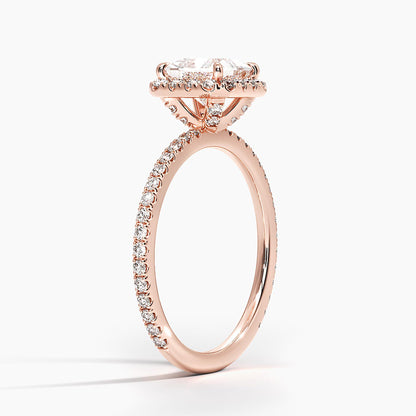 ecomposer-metal type-rose-gold-18K,ecomposer-ring setting-halo-pave