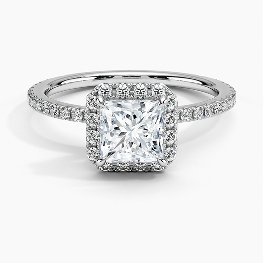 ecomposer-view with diamond shape-princess,ecomposer-size-1-ct,ecomposer-metal type-white-gold-18k