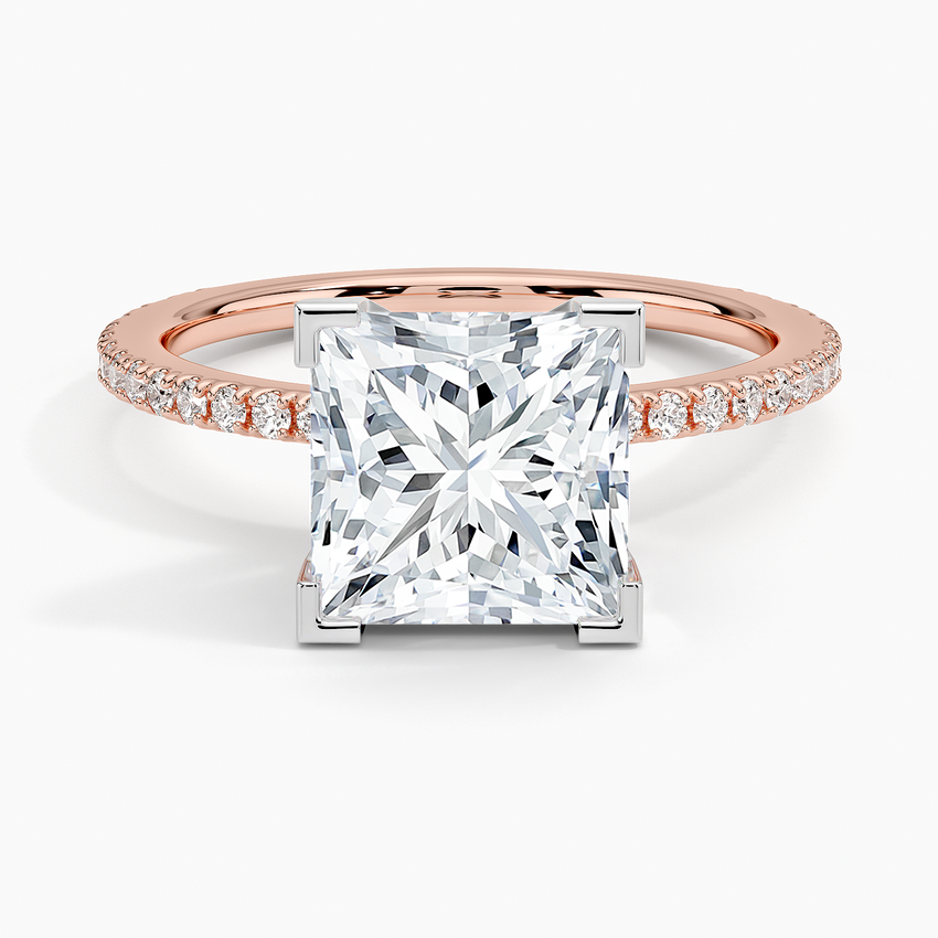 ecomposer-view with diamond shape-princess,ecomposer-size-2.5-ct,ecomposer-metal type-rose-gold-18k