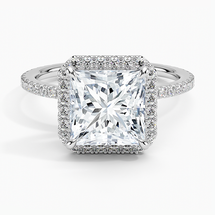 ecomposer-metal type-white-gold-18K,ecomposer-ring setting-halo-pave