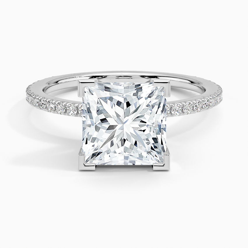 ecomposer-view with diamond shape-princess,ecomposer-size-2.5-ct,ecomposer-metal type-white-gold-18k