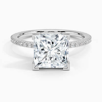 ecomposer-view with diamond shape-princess,ecomposer-size-2.5-ct,ecomposer-metal type-white-gold-18k
