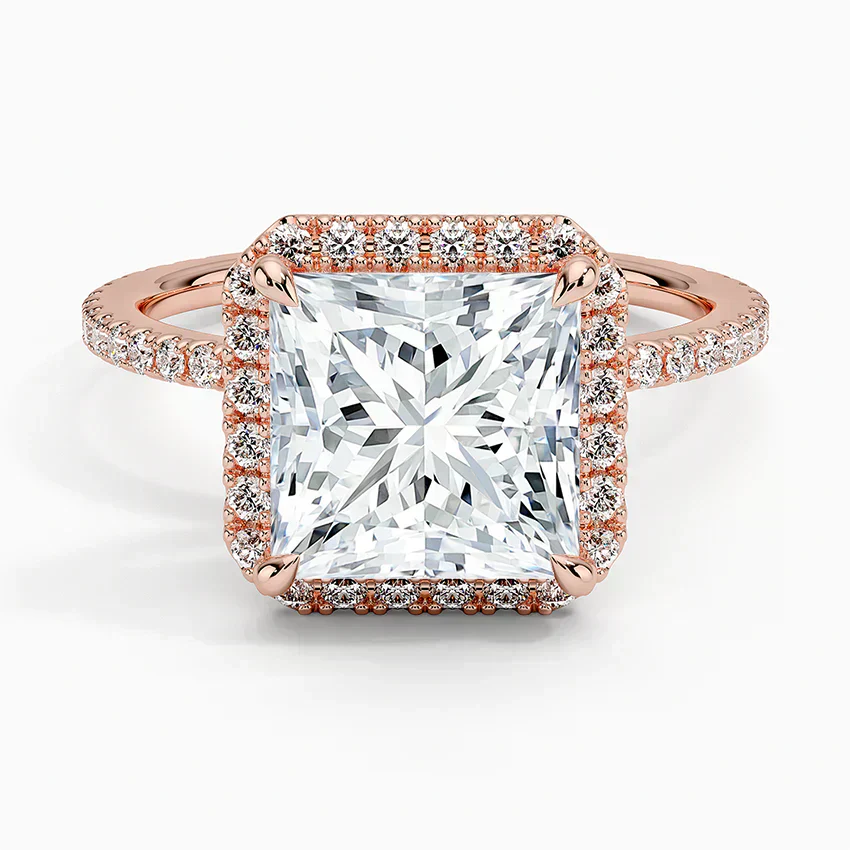 ecomposer-view with diamond shape-princess,ecomposer-size-3-ct,ecomposer-metal type-rose-gold-18k