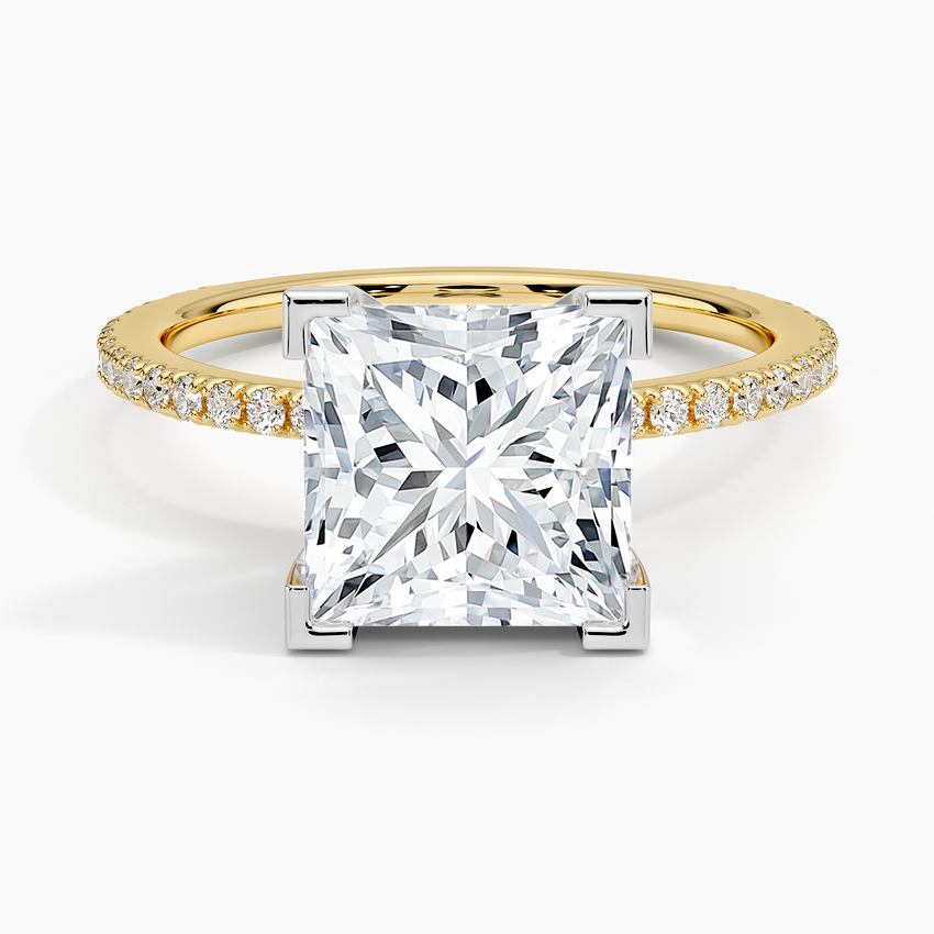 ecomposer-view with diamond shape-princess,ecomposer-size-3-ct,ecomposer-metal type-yellow-gold-18k