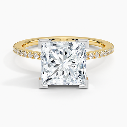 ecomposer-view with diamond shape-princess,ecomposer-size-3-ct,ecomposer-metal type-yellow-gold-18k