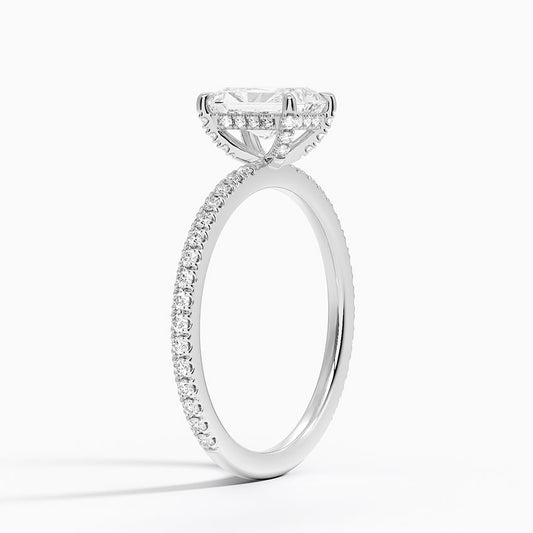 ecomposer-view with diamond shape-radiant,ecomposer-size-1-ct,ecomposer-metal type-white-gold-18k