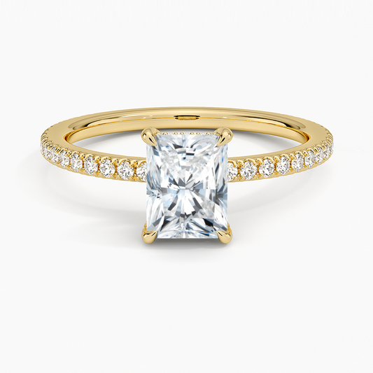 ecomposer-view with diamond shape-radiant,ecomposer-size-1-ct,ecomposer-metal type-yellow-gold-18k