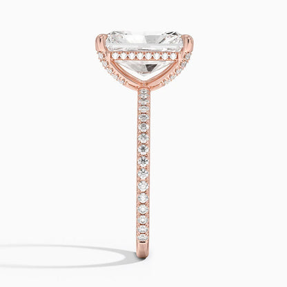 ecomposer-view with diamond shape-radiant, ecomposer-metal type-rose-gold-18k