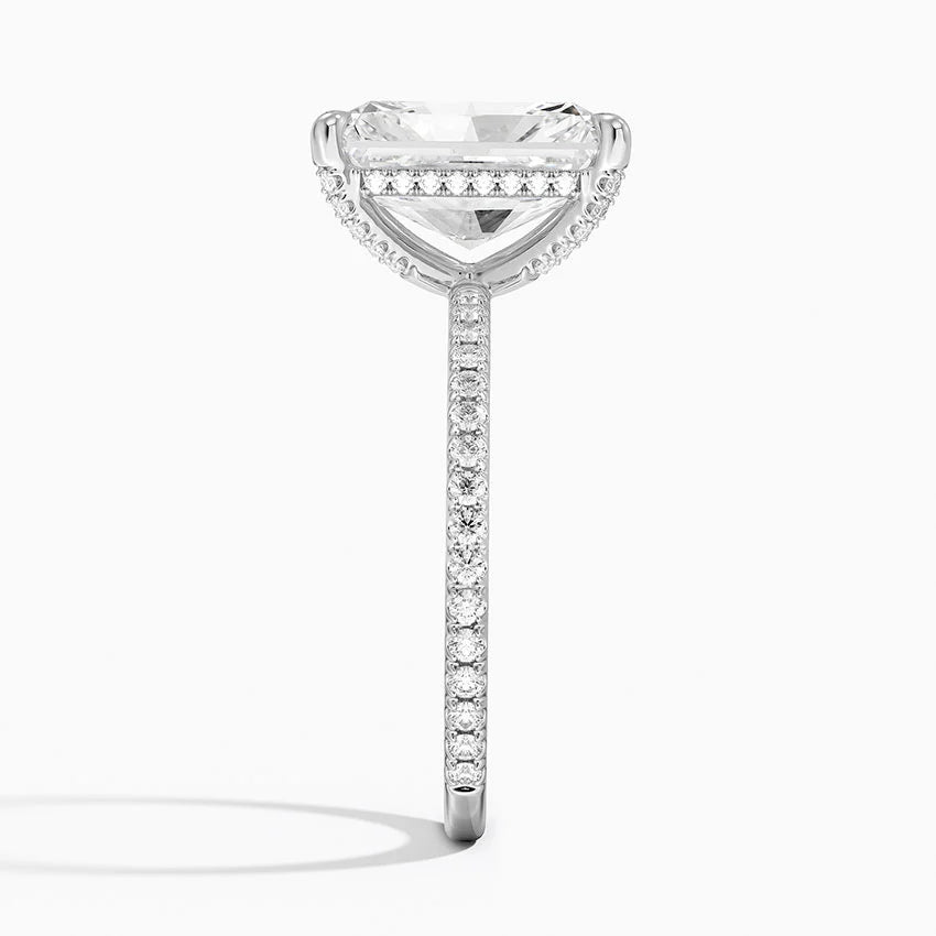 ecomposer-view with diamond shape-radiant, ecomposer-metal type-white-gold-18k