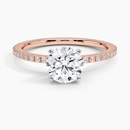 ecomposer-view with diamond shape-round,ecomposer-size-1-ct,ecomposer-metal type-rose-gold-18k