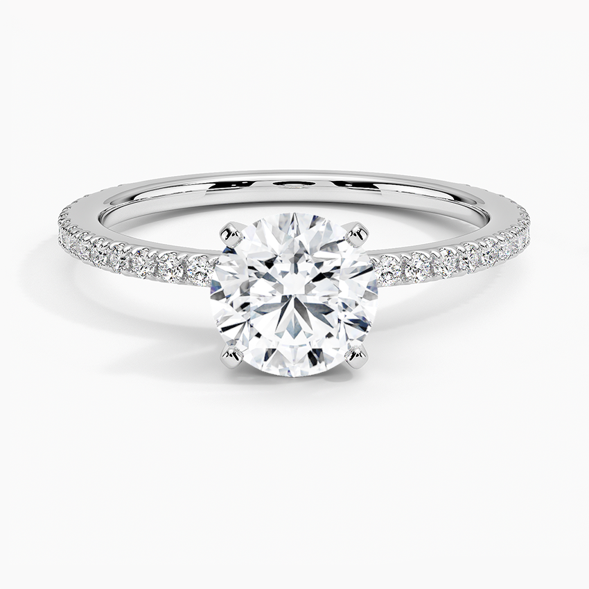 ecomposer-view with diamond shape-round,ecomposer-size-1-ct,ecomposer-metal type-white-gold-18k