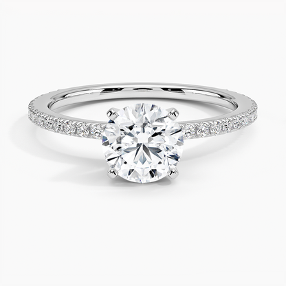 ecomposer-view with diamond shape-round,ecomposer-size-1-ct,ecomposer-metal type-white-gold-18k